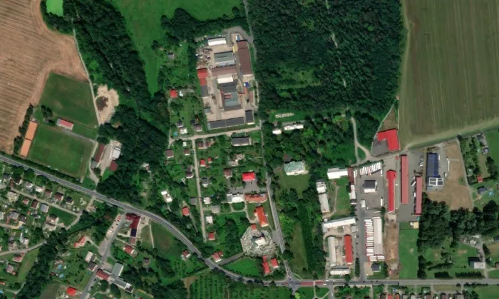Zámek Hnojník – letecký pohled