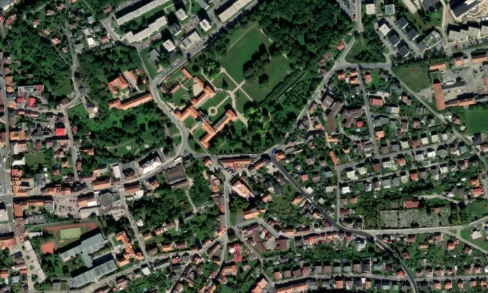 zámek Hořovice – letecký pohled
