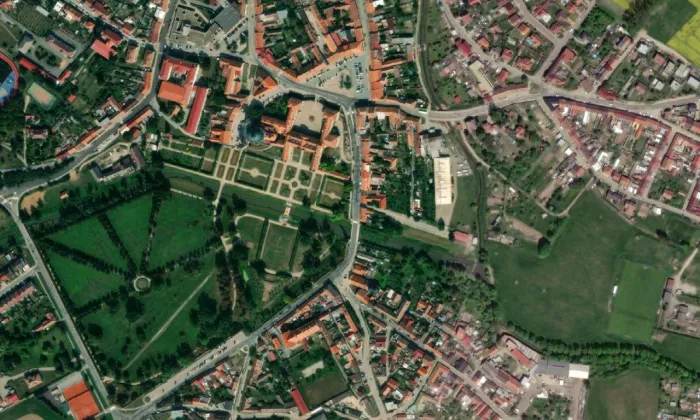zámek Jaroměřice nad Rokytnou – letecký pohled