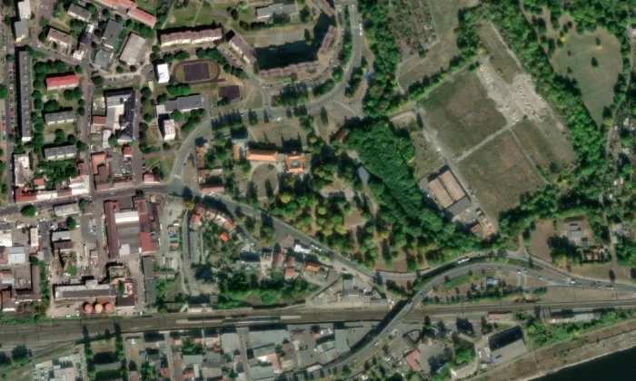 zámek Krásné Březno – letecký pohled