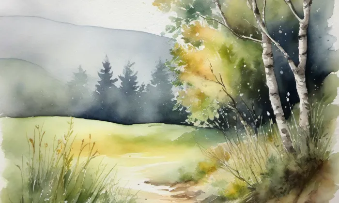 zámek Krásné Březno – akvarel