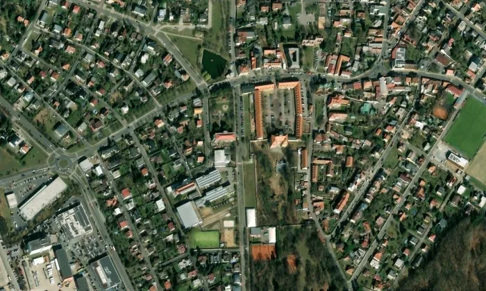 zámek Kunratice – letecký pohled