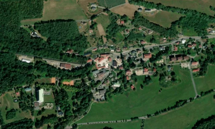 zámek Lázně Libverda – letecký pohled