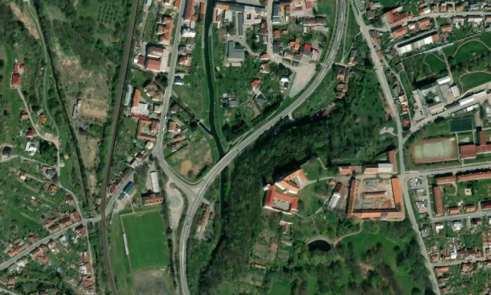 zámek Letovice – letecký pohled