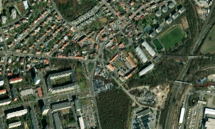 zámek Malešice (Malesice) – letecký pohled
