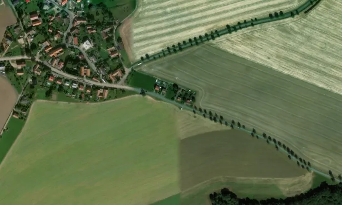 zámek Mostek – letecký pohled