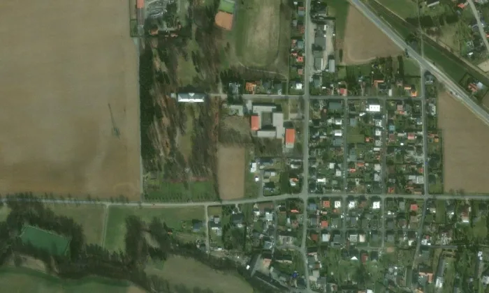 Zámek Neplachovice – letecký pohled