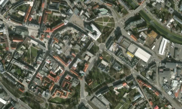 zámek Opava – letecký pohled
