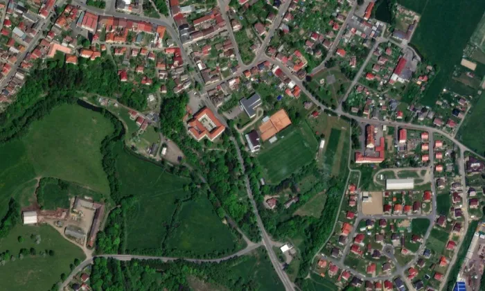 zámek Přibyslav – letecký pohled