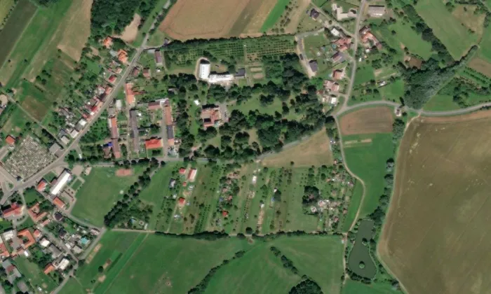 zámek Pavlovice u Přerova – letecký pohled