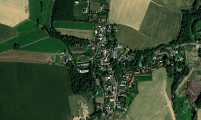 zámek Petrkov – letecký pohled