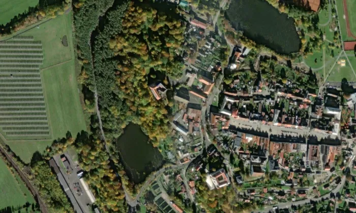 zámek Planá – letecký pohled