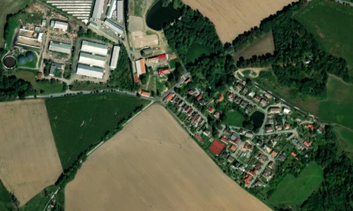 zámek Plandry – letecký pohled