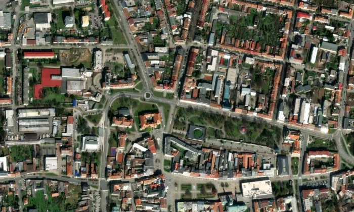 Zámek Prostějov – letecký pohled