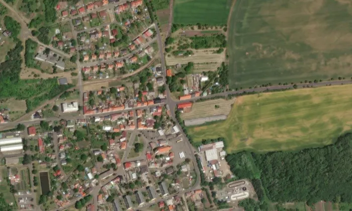 zámek Radonice – letecký pohled