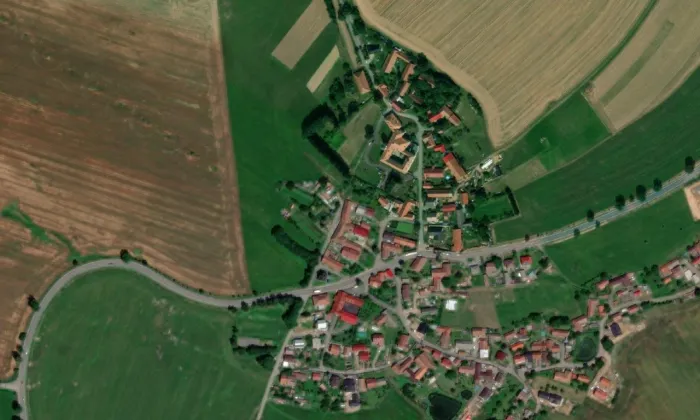 zámek Rudolec – letecký pohled