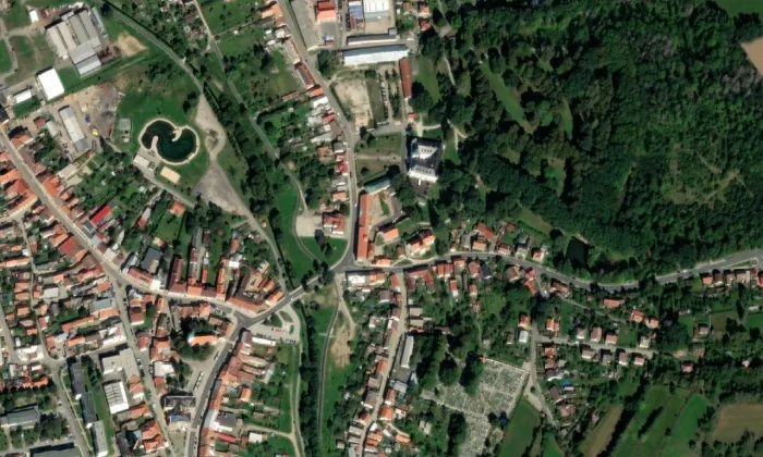 zámek Třešť – letecký pohled