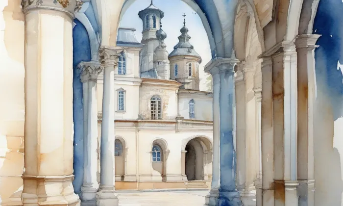 zámek Troja – akvarel