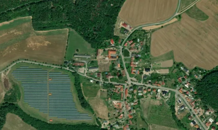 zámek Vohančice – letecký pohled