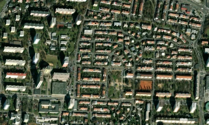 Zahradní Město – letecký pohled