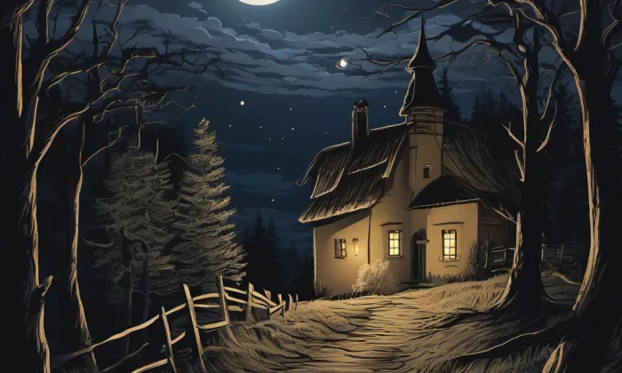 Zbořený Kostelec – noc