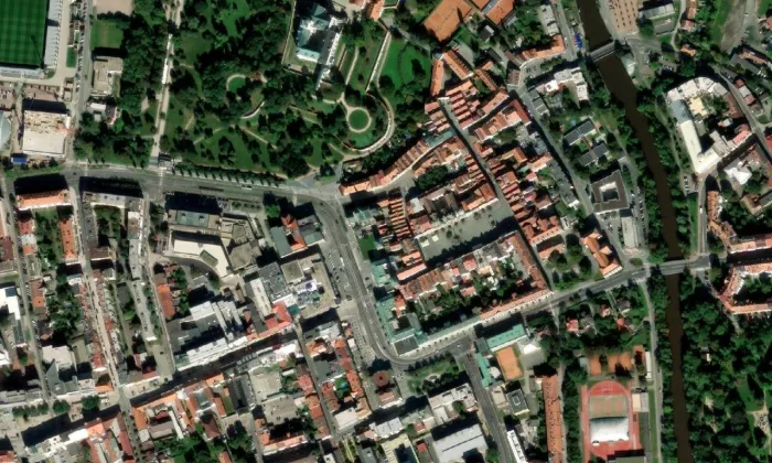 Zelená brána – letecký pohled