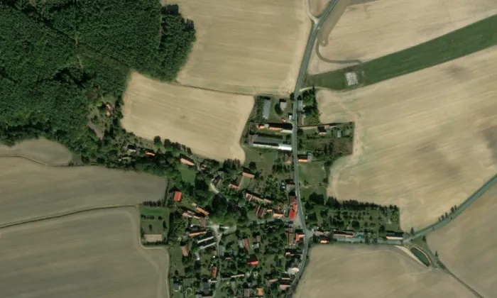 Zemědělský dvůr čp. 1 – letecký pohled