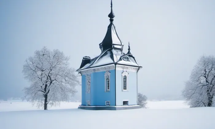 zlatý důl Bartův les se sejpy a mostem přes Zlatý potok – winter