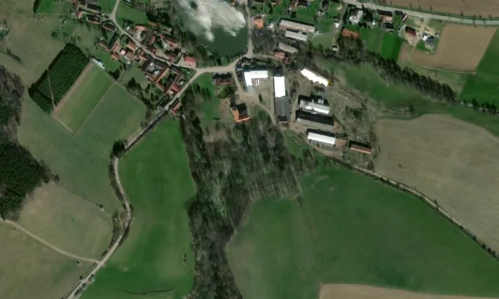 Zvěstov – letecký pohled