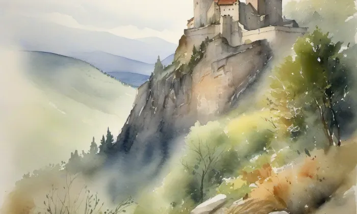 Chlum-Kozlov – akvarel