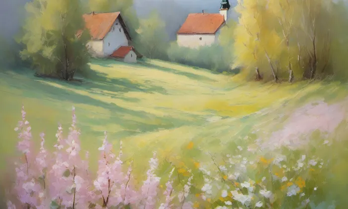 evangelický kostel v Chvaleticích – spring