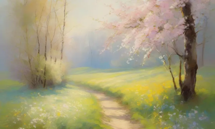 evangelický kostel v Horní Krupé – spring