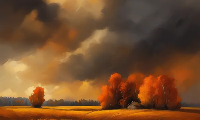 evangelický kostel v Soběhrdech – autumn