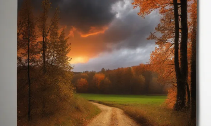 evangelický kostel ve Sloupnici – autumn