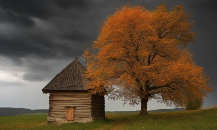 kaple Narození svatého Jana Křtitele (Kamýk) – autumn