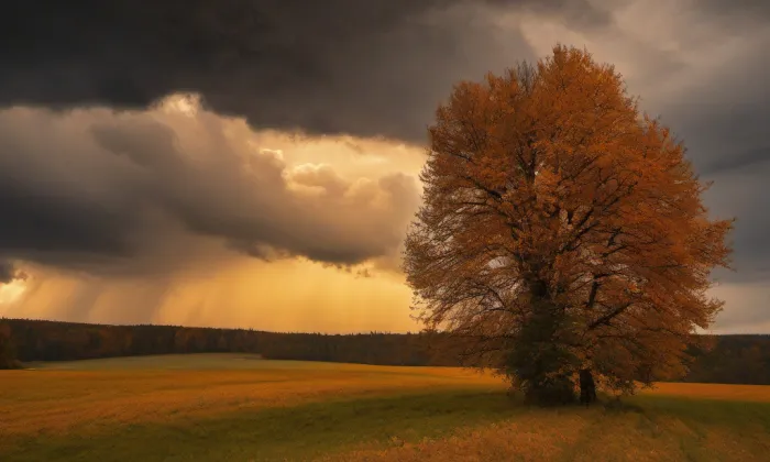 Kostel Nanebevzetí Panny Marie (Kájov) – autumn