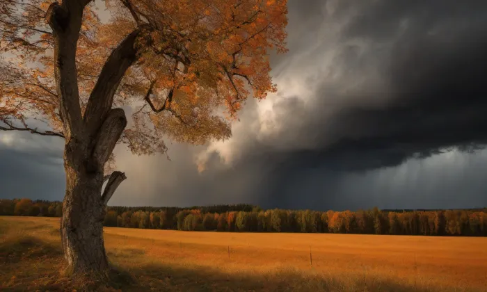 Kostel Nanebevzetí Panny Marie (Krásný Les) – autumn