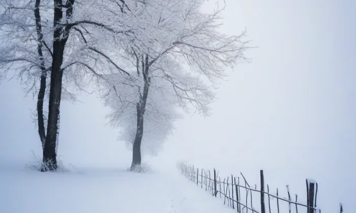Kostel Nanebevzetí Panny Marie (Krásný Les) – winter