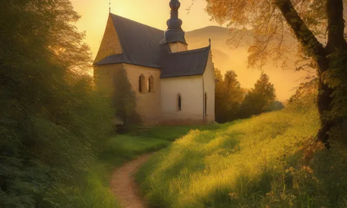 Kostel Narození Panny Marie (Olešky) – summer