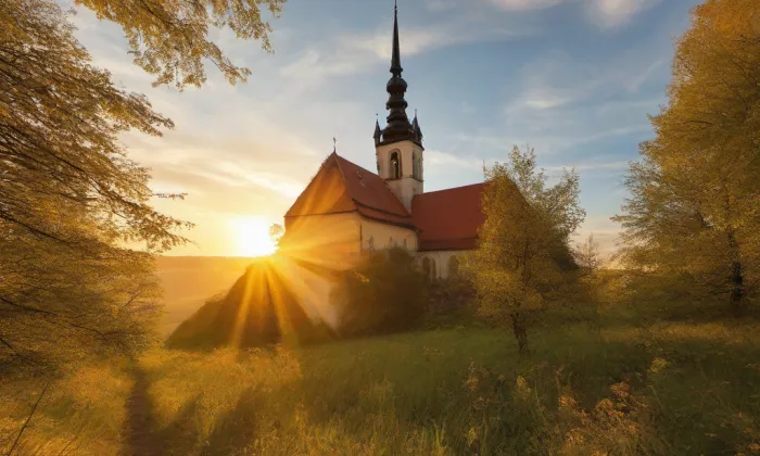 Kostel Stětí svatého Jana Křtitele (Libčeves) – summer