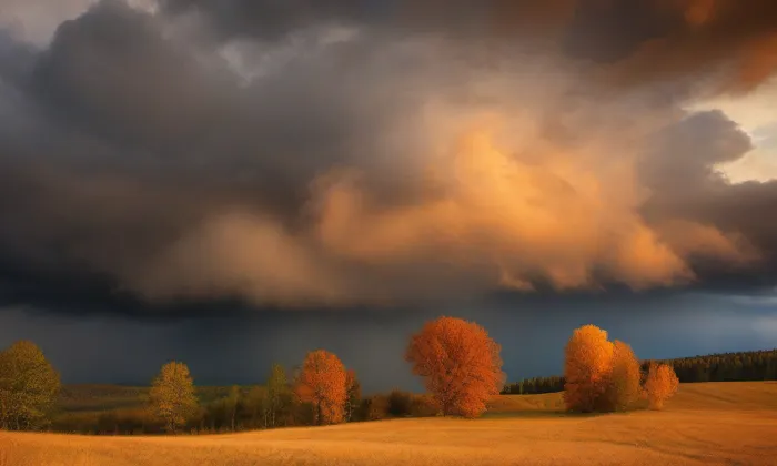 kostel svaté Barbory (Pacov) – autumn
