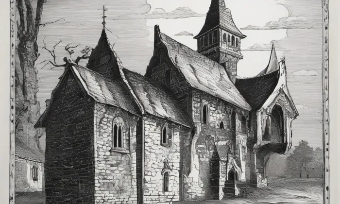 kostel svaté Kateřiny (Višňová) – noc