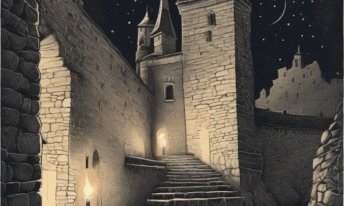 Kostel svaté Kateřiny (Vrbice) – noc