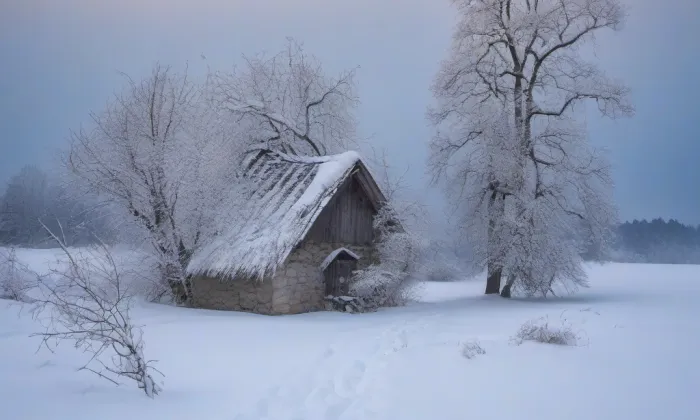 Kostel svatého Františka z Assisi (Kněžmost) – winter