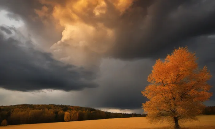 kostel svatého Jakuba Staršího (Rašov) – autumn