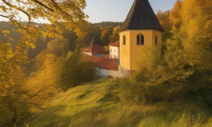 Kostel svatého Jakuba Většího (Lahovice) – summer
