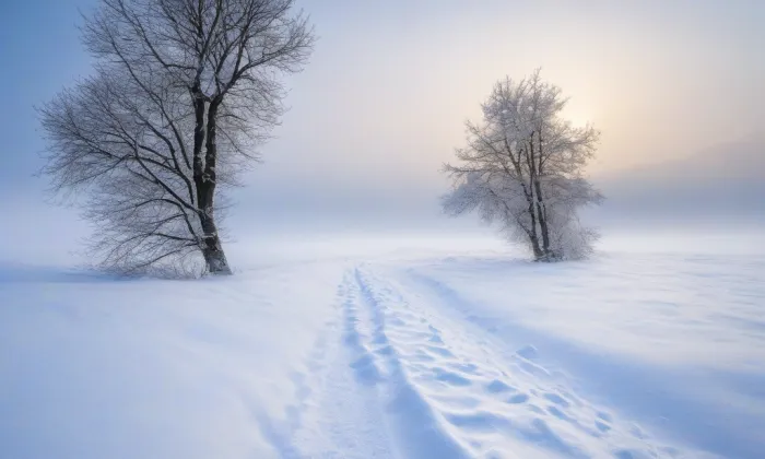 Kostel svatého Jakuba Většího (Lahovice) – winter