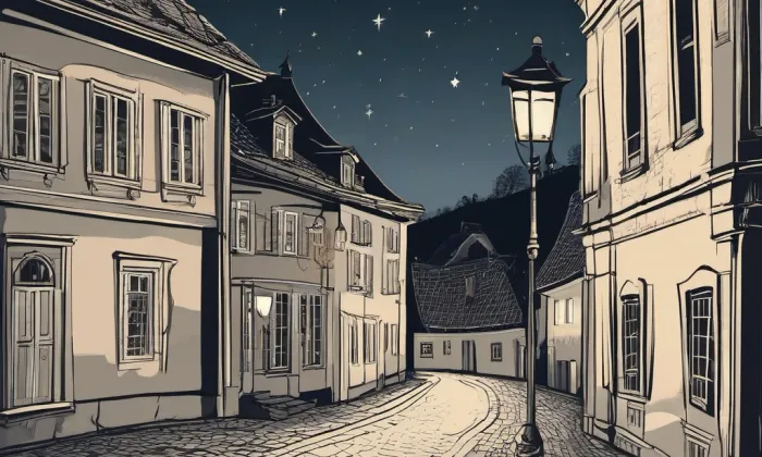 Kostel svatého Jakuba Většího (Popovice) – noc