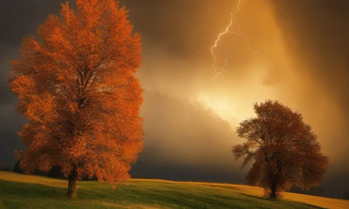 Kostel svatého Jiljí (Vinařice) – autumn