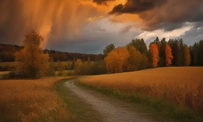 Kostel svatého Klementa (Odolena Voda) – autumn